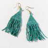 Teal Luxe Petite Fringe Earrings