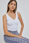 Double Lined Full VNeck Tank