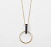 Deco Diamond Pendulum Pendant - Reversible