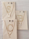 Mother of Pearl Initial Necklace