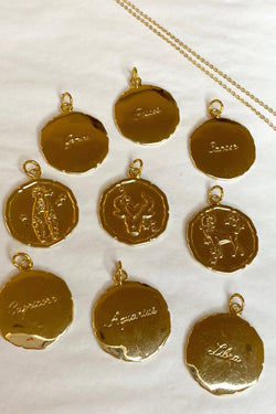 Zodiac Charm - Gold Coin Zodiac