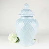Light Blue Textured Ginger Jar
