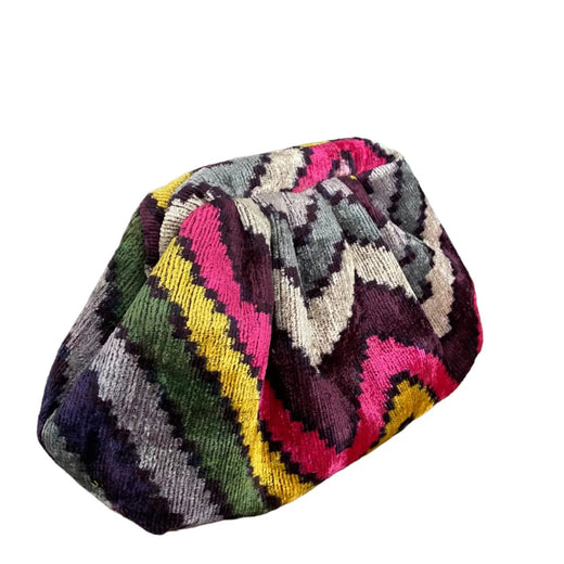 Silk Velvet Ikat Soft Clutch