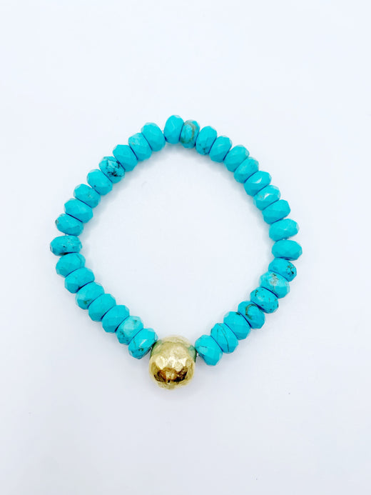 Rondelle Gemstone Ball Bracelet