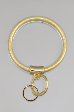 Metallic Sparkle Key Ring Bracelet