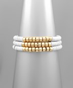 Set of 3 Rubber Disc Bracelets