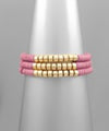 Set of 3 Rubber Disc Bracelets