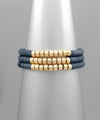 Set of 3 Rubber Disc Bracelets