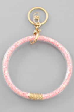 Glitter Star Silicone Key Ring Bracelet