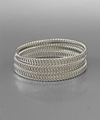 3 Row Chain Bangle Set