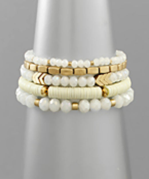 Chevron & Multi Bead Bracelet