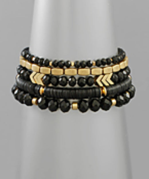 Chevron & Multi Bead Bracelet