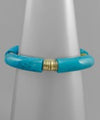 Acrylic Tube & Metal Multiple Circle Bracelet