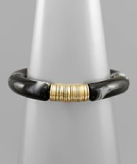 Acrylic & Metal Disks Bracelet