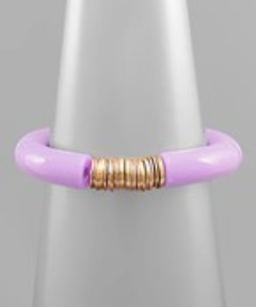 Acrylic & Metal Disks Bracelet