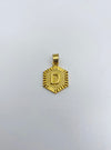 Initial Charm - Hexagon Pendant