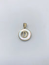 Initial Charm- Round Mother of Pearl
