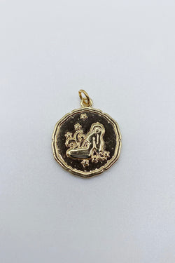 Zodiac Charm - Gold Coin Zodiac