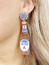 Ultra Bottle Hand Beaded Earrings