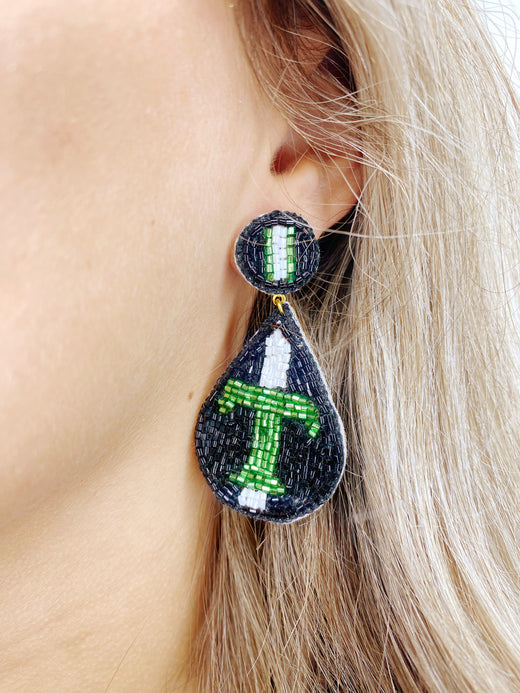 Trinity Hand Beaded Earrings