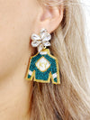 Derby Jockey Silks Kentucky (KY) Green Earrings