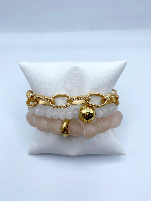 Glass Washer Bead Bracelet
