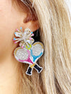 Double Tennis Racket Earrings