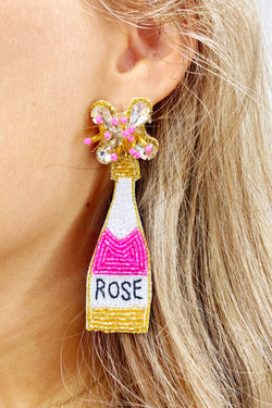 Champagne Rose Boozy Earrings