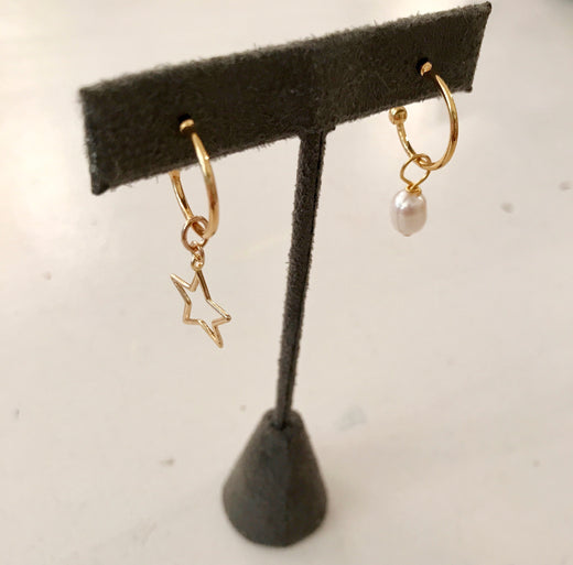 Charm Bar - Gold Huggie Hoop