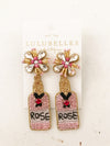 Champagne Sparkling Rose Boozy Earrings