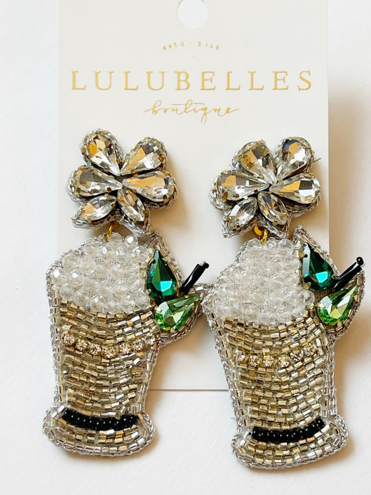 Derby Mint Julep Earrings