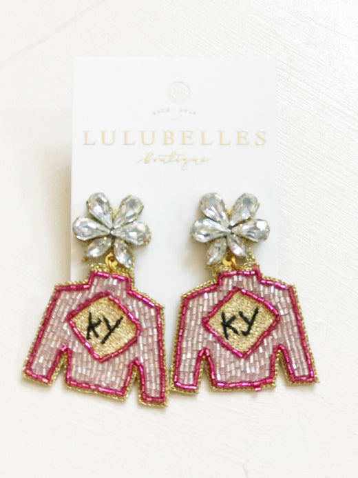 Derby Jockey Silks Earrings Kentucky (KY)