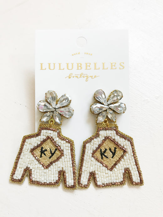 Derby Jockey Silks Earrings Kentucky (KY)
