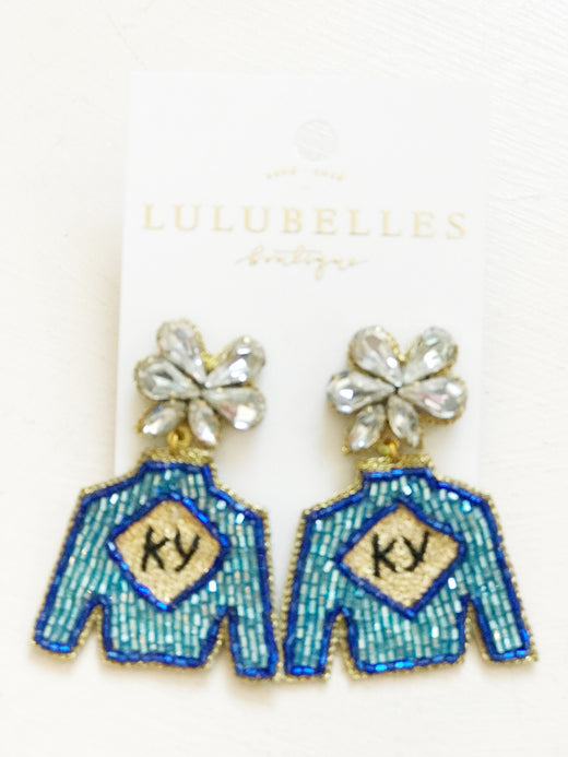 Derby Jockey Silks Earrings Kentucky (KY)