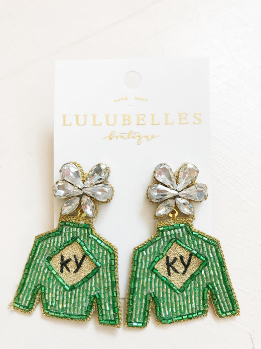 Derby Jockey Silks Earrings Kentucky (KY)