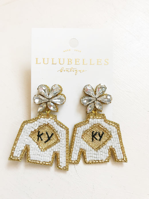 Derby Jockey Silks Earrings Kentucky (KY)