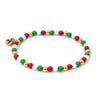 Charm It! 4mm Gold Christmas Stretch Bead Bracelet