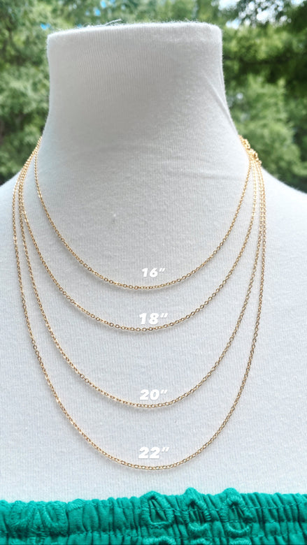 Necklace - 24k Gold Plated Base Chain (4 Lengths)