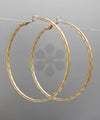 70mm Gold Grooved Hoops