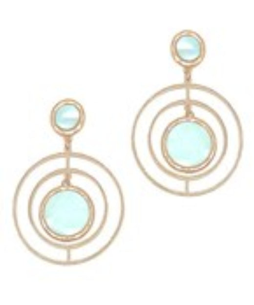 Circle Gem Earrings
