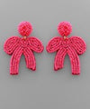 Seed Bead Bow Earrings