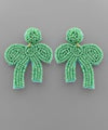 Seed Bead Bow Earrings