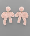 Seed Bead Bow Earrings