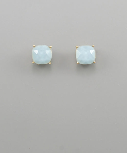 Pastel Square Bead Studs