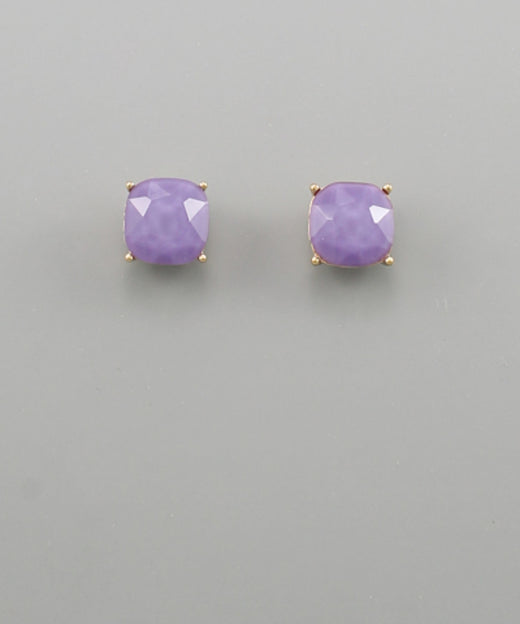 Pastel Square Bead Studs
