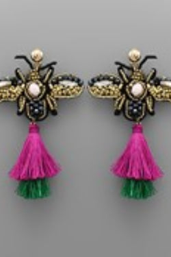Bee & Tassel Earrings