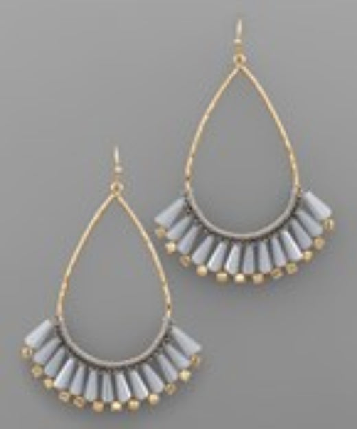 Teardrop & Fan Earrings