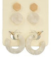 Hexagon Studs & Hoop Set