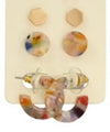 Hexagon Studs & Hoop Set