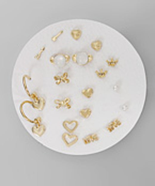 10 Piece Stud Earrings Set